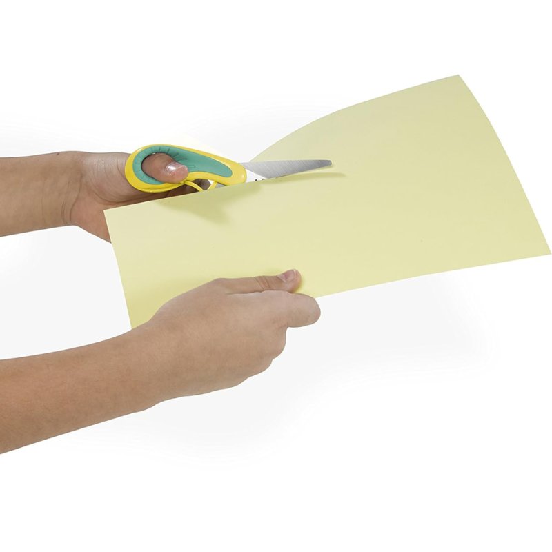 Westcott kinderrichtschaar ergonomisch softgrip groen/geel